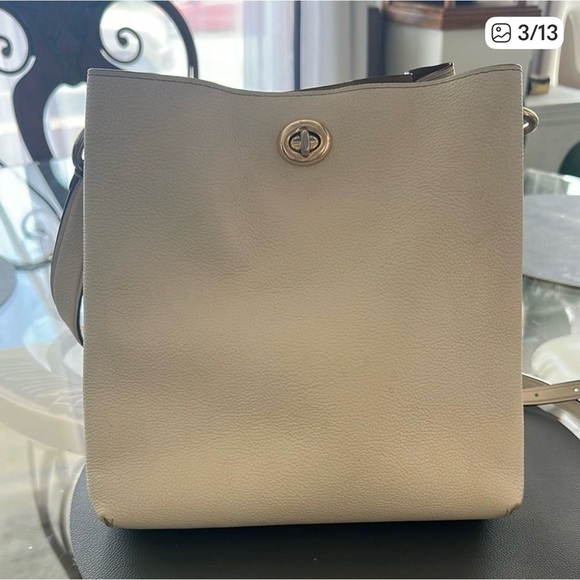 Handbags - Coach Charlie Bucket Polished Pebbled Leather Crossbody Bag